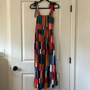 Color block maxi dress